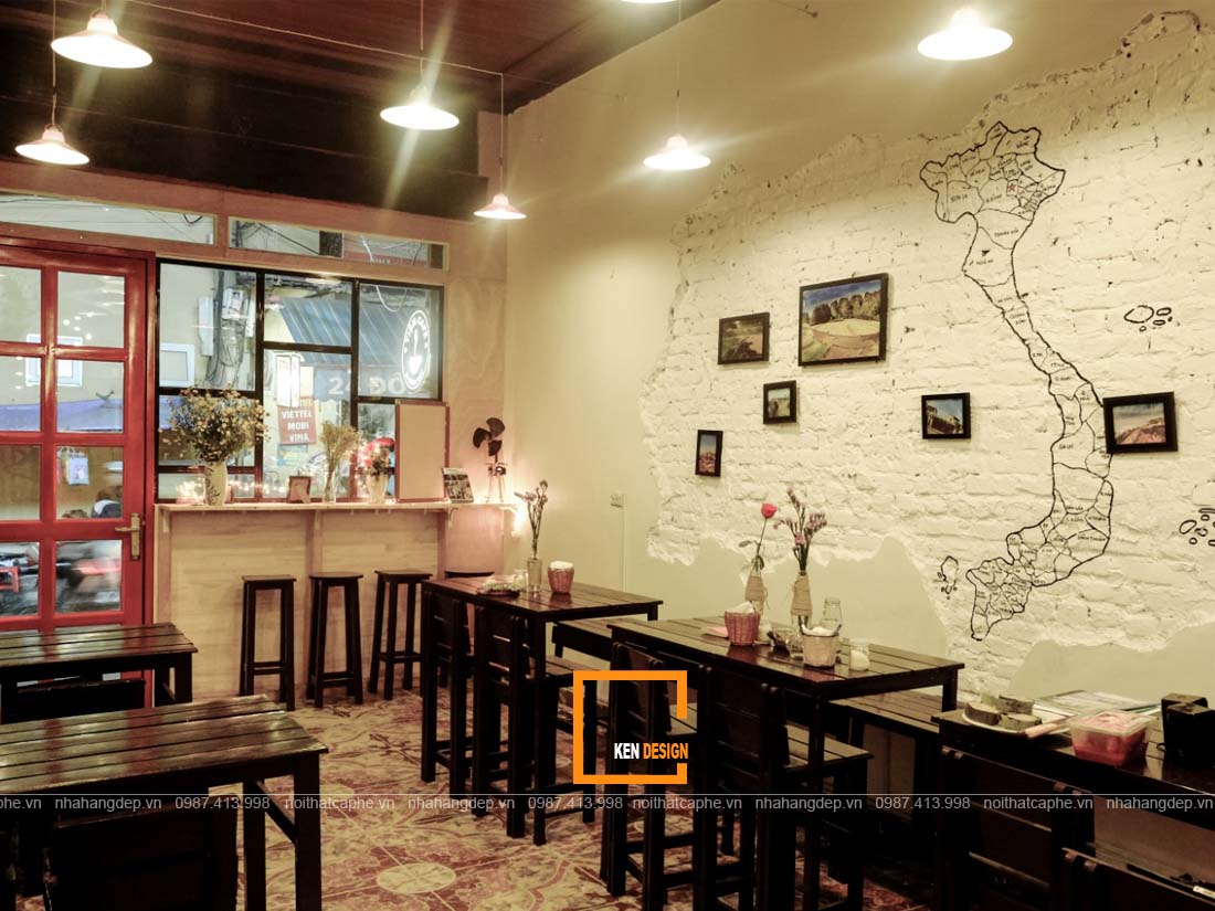 thiết kế quán cafe tại trung tâm thương mại